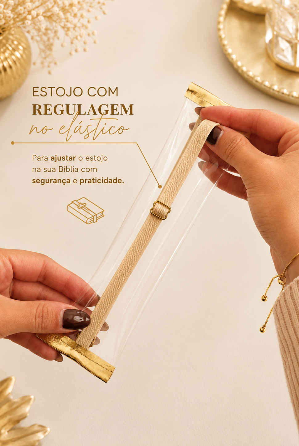 Estojo Dourado para Bíblia — imagem ilustrativa