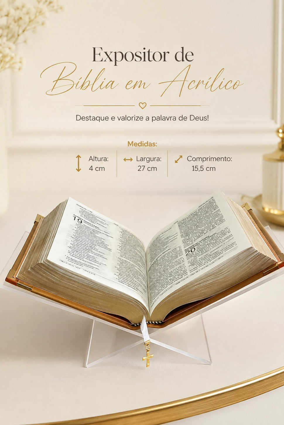 Expositor de Bíblia em Acrílico | Suporte para Bíblia — foto 2