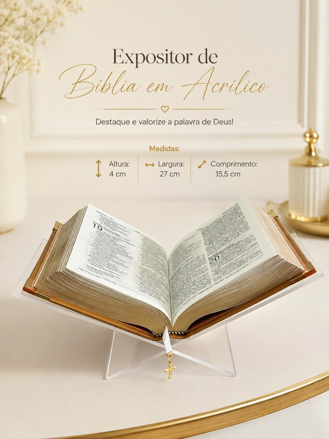Expositor de Bíblia em Acrílico | Suporte para Bíblia — foto 2