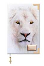 Bíblia Glitter Branco Leão Aslam