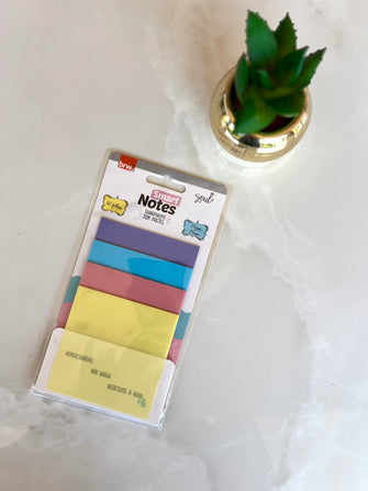 Bloco de notas Post-it transparente tom pastel