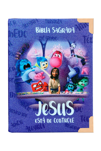 Bíblia Infantil Glitter Divertidamente Jesus está no controle