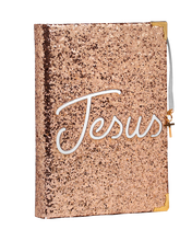 Bíblia Glitter Dourada com Nome Personalizado